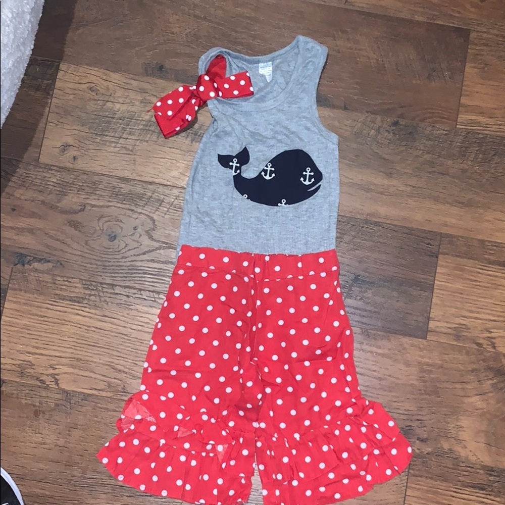 Custom 4th of July outfit- girls 4T